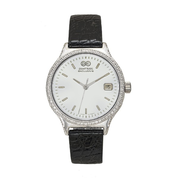 Sterling Silver watch with Leather Strip
