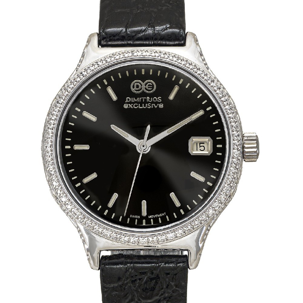 Sterling Silver watch with Leather Strip