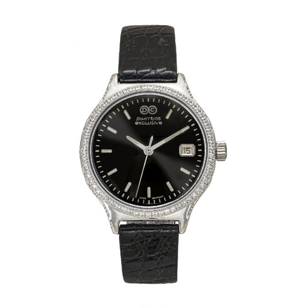 Sterling Silver watch with Leather Strip