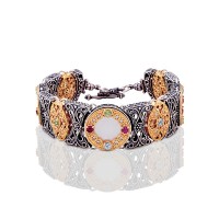 Bracelet with Mother of Pearl & Semi-Precious Stones B67