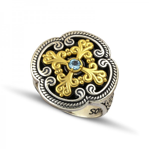 Ring with Semiprecious Stones D130 Ring with Semiprecious Stones D130