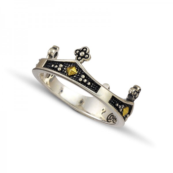 Sterling Silver Ring with Zircon Stones D129A Sterling Silver Ring with Zircon Stones D129A