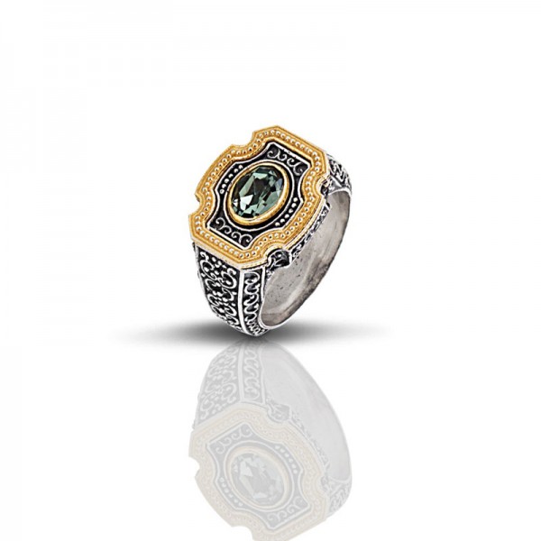 Sterling Silver Ring with Swarovski Stone D302 Sterling Silver Ring with Swarovski Stone D302