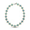 Reversible Sterling Silver Necklace with Semiprecious Stones K118