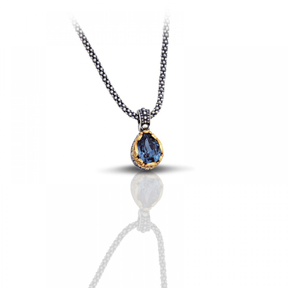 Sterling Silver Pendant with Swarovski Crystals M048