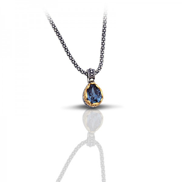 Sterling Silver Pendant with Swarovski Crystals M048