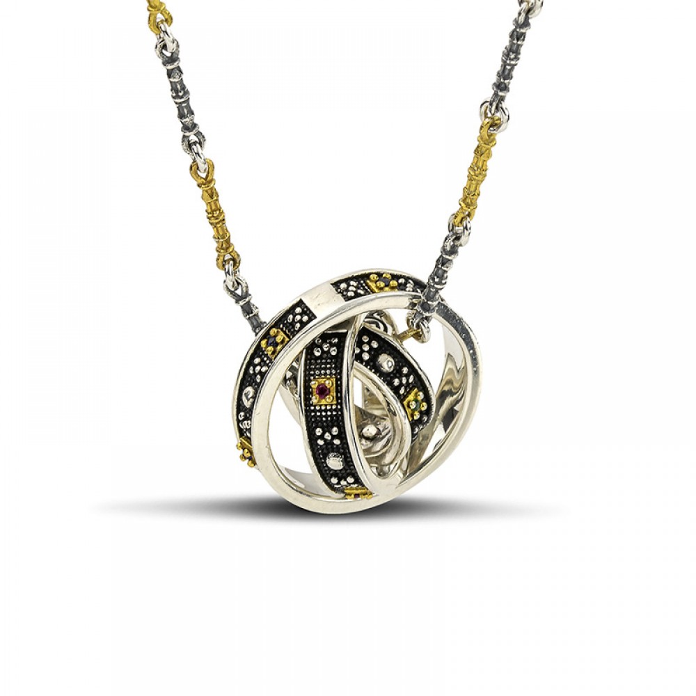 Sterling Silver Pendant with Zircon Stones M127-1