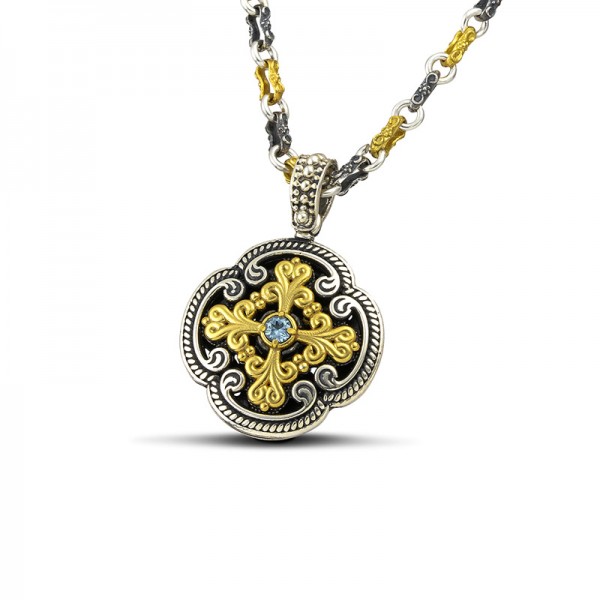 Pendant with Semiprecious Stones M130A