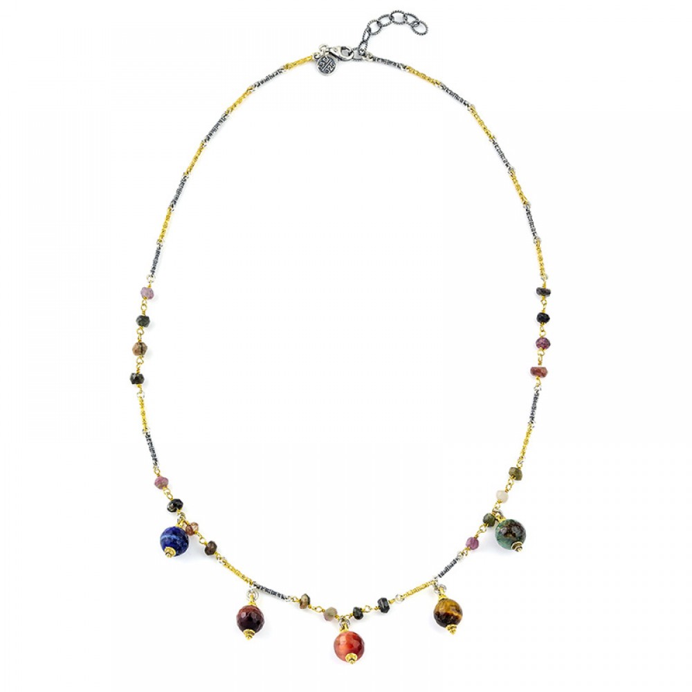 Pendant with Mineral Stones M135-15