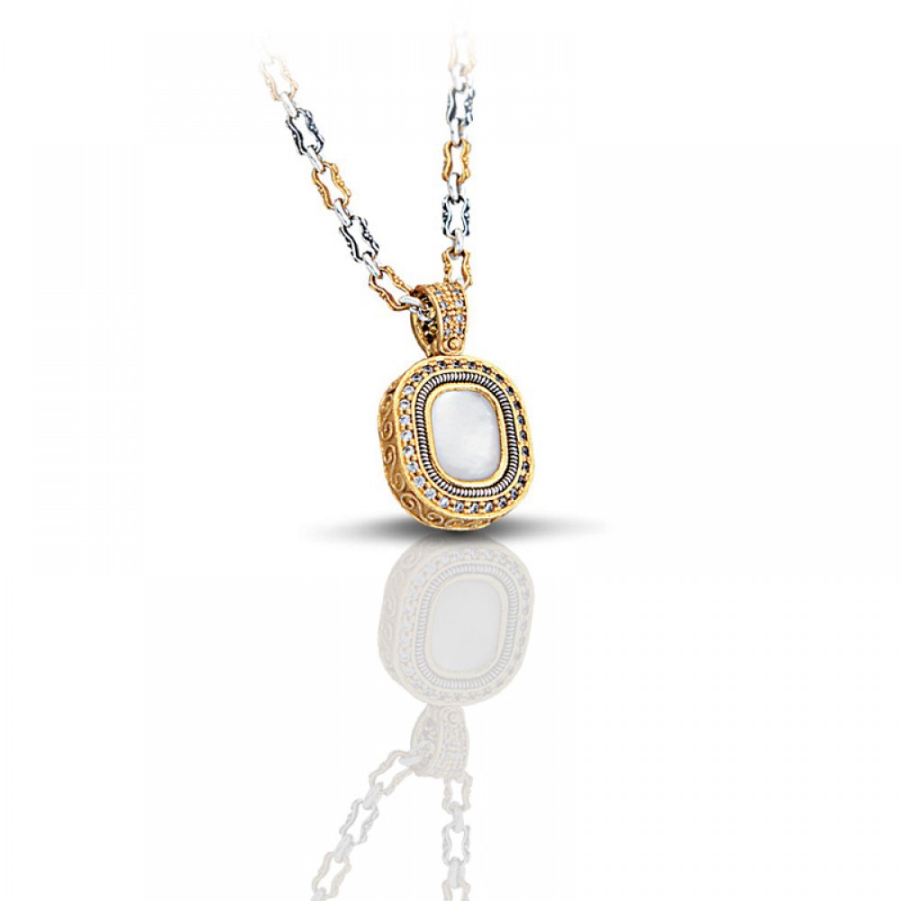 Reversible Sterling Silver Pendant M010