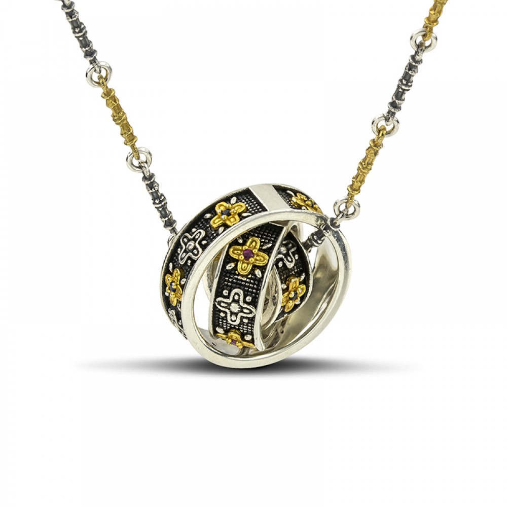 Pendant with Zircon Stones M123-1