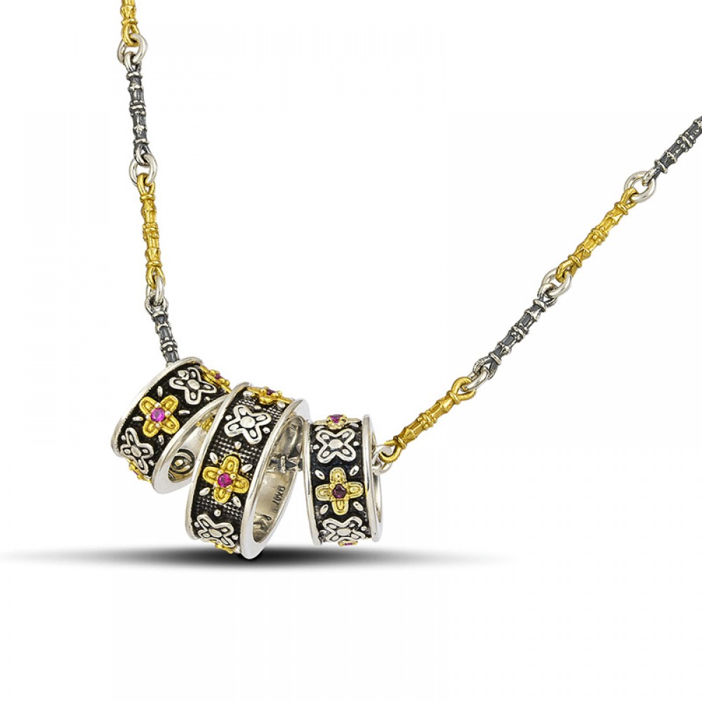 Pendant with Zircon Stones M123