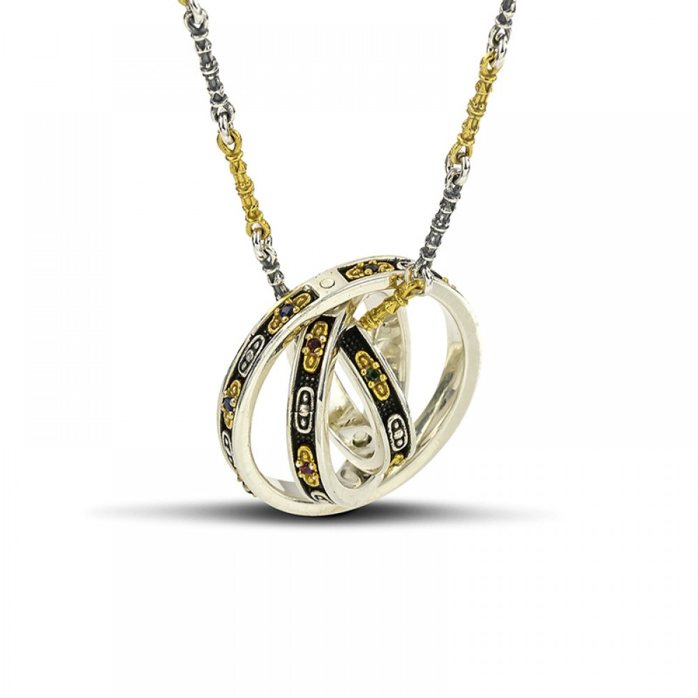 Pendant with Zircon Stones M124-1