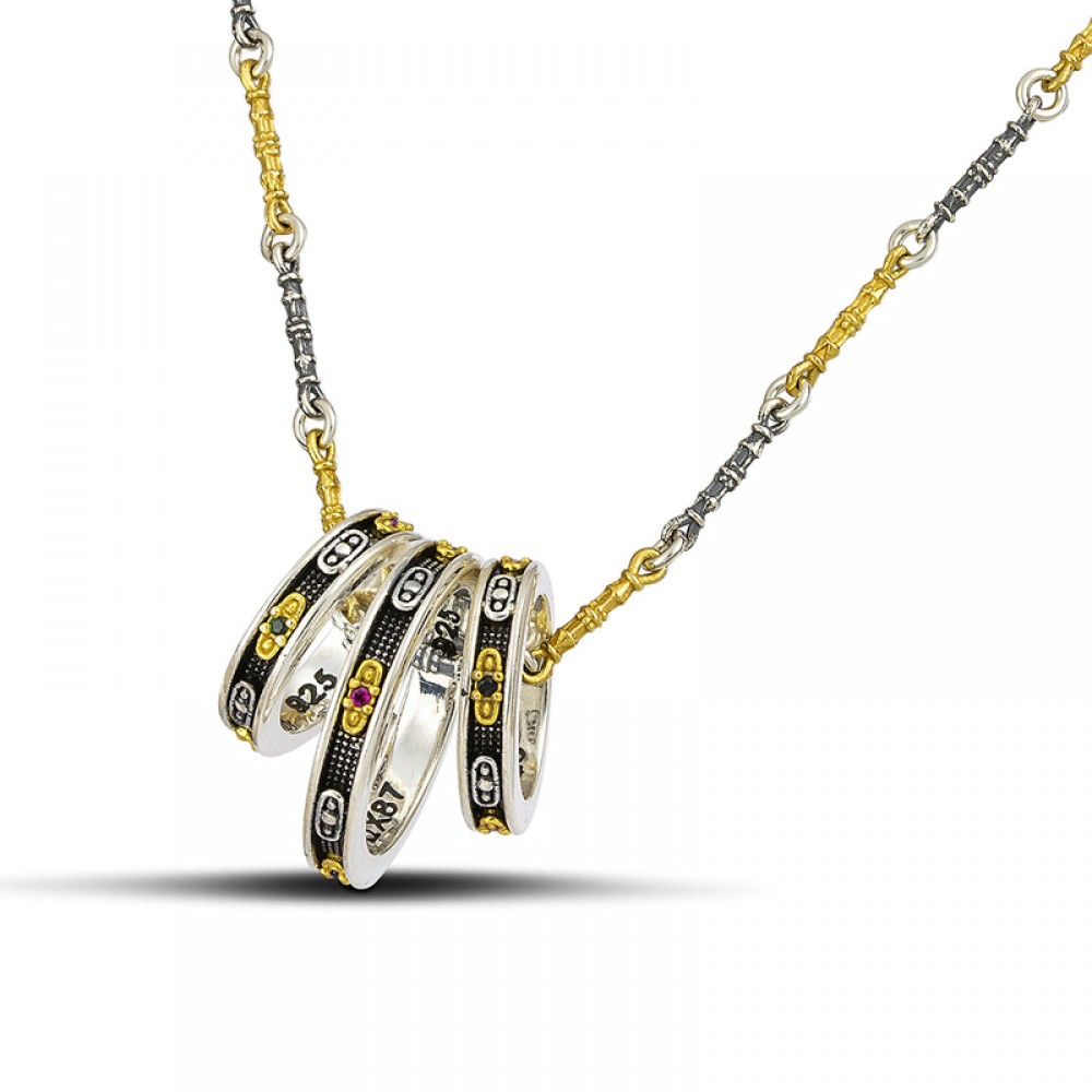 Pendant with Zircon Stones M124