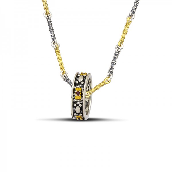 Pendant with Zircon Stones M125-2 Pendant with Zircon Stones M125-2