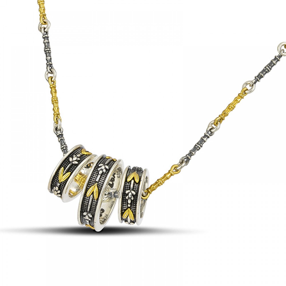 Sterling Silver Pendant with Zircon Stones M126