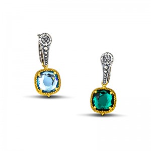 Reversible earrings with  Swarovski crystals S116