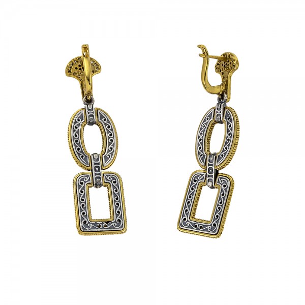 Sterling Silver Earrings with Semi-Precious Stones  S140