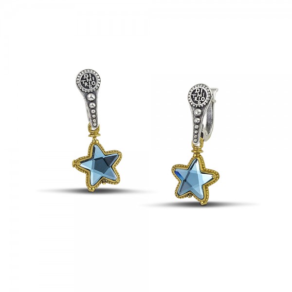 Sterling Silver Earrings with Swarovski Crystals S144 Sterling Silver Earrings with Swarovski Crystals S144
