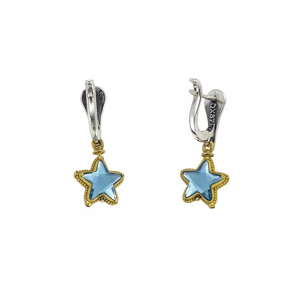 Sterling Silver Earrings with Swarovski Crystals S144 Sterling Silver Earrings with Swarovski Crystals S144