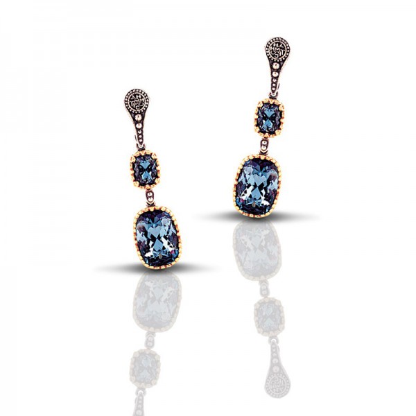 Sterling Silver Earrings with Swarovski stones S062