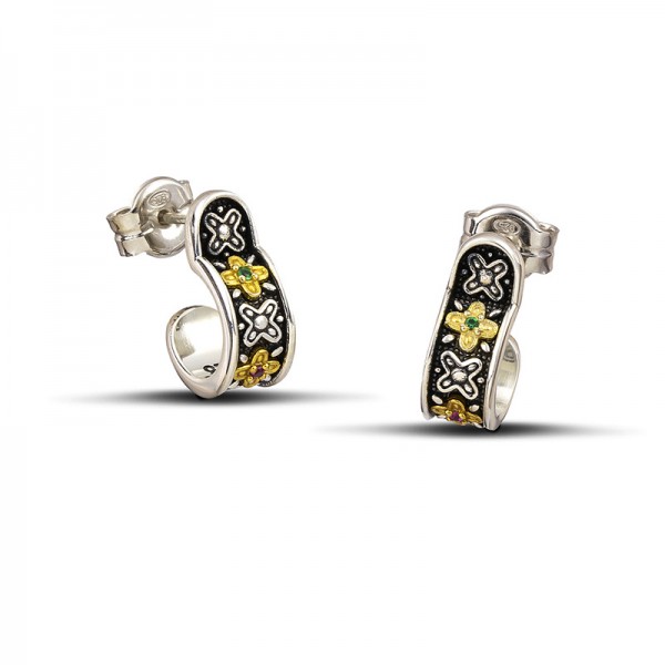 Earrings with Zircon Stones S123-2 Earrings with Zircon Stones S123-2