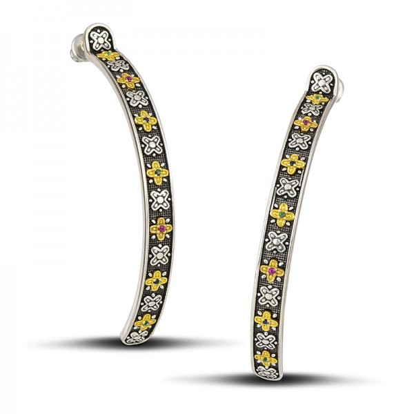 Earrings with Zircon Stones S123 Earrings with Zircon Stones S123