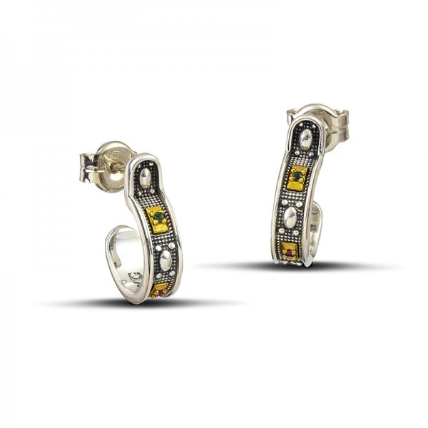 Earrings with ZIrcon Stones S125-2 Earrings with ZIrcon Stones S125-2