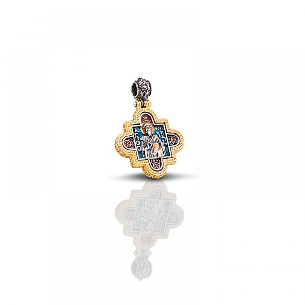 Sterling Silver Cross with Enamel C231