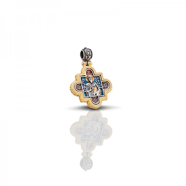 Sterling Silver Cross with Enamel C231