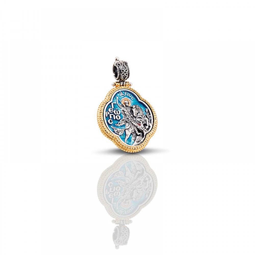 Sterling Silver Cross with Enamel C232 