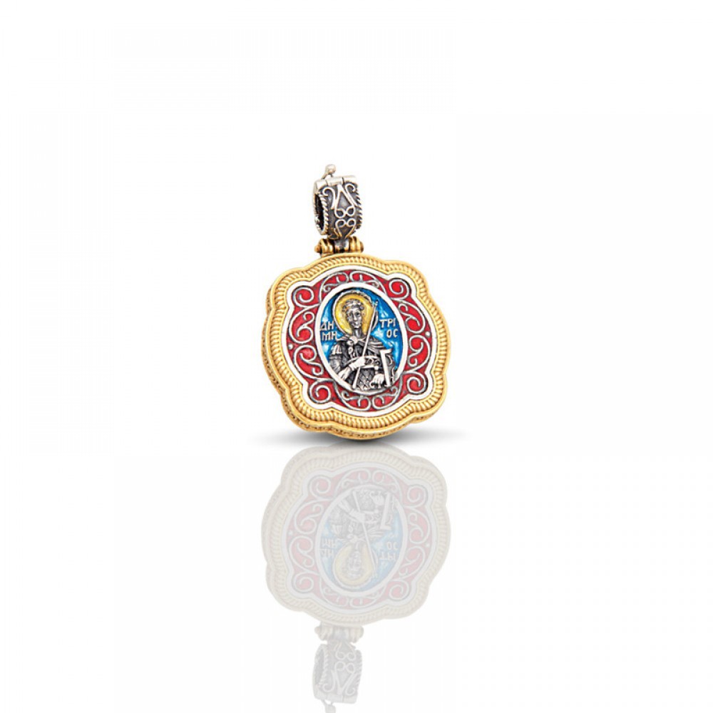 Sterling Silver Cross with Enamel C006 