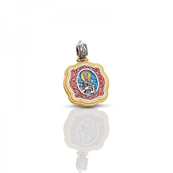 Sterling Silver Cross with Enamel C006  Sterling Silver Cross with Enamel C006