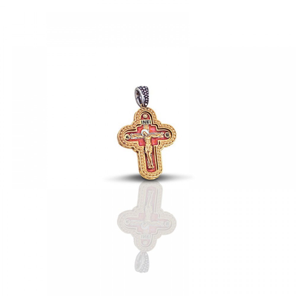 Sterling Silver Cross with Enamel C013