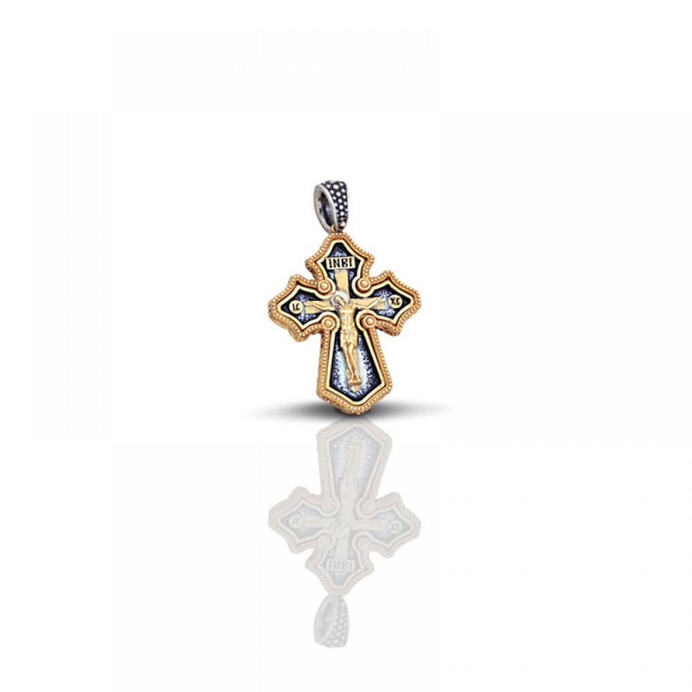 Sterling Silver Cross with Enamel C015-1