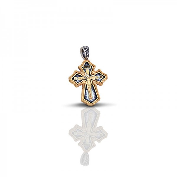 Sterling Silver Cross with Enamel C015-1