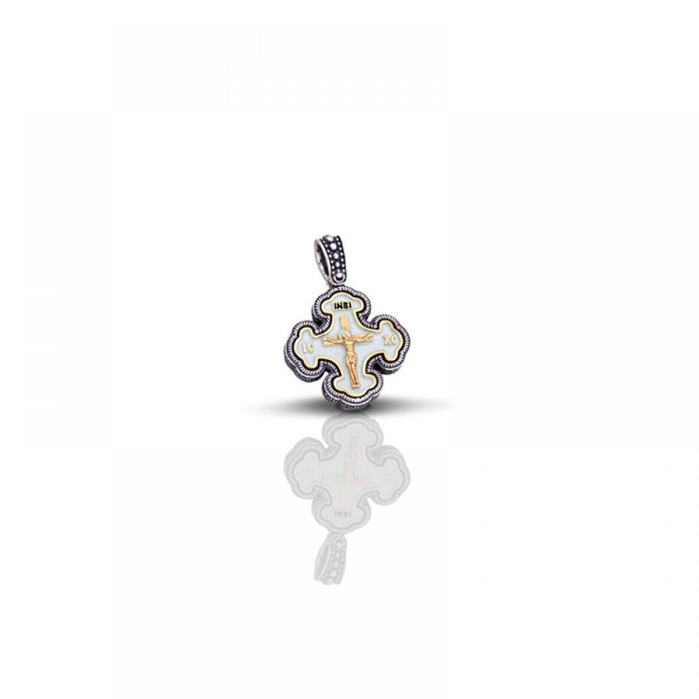 Sterling Silver Cross with Enamel C016-1
