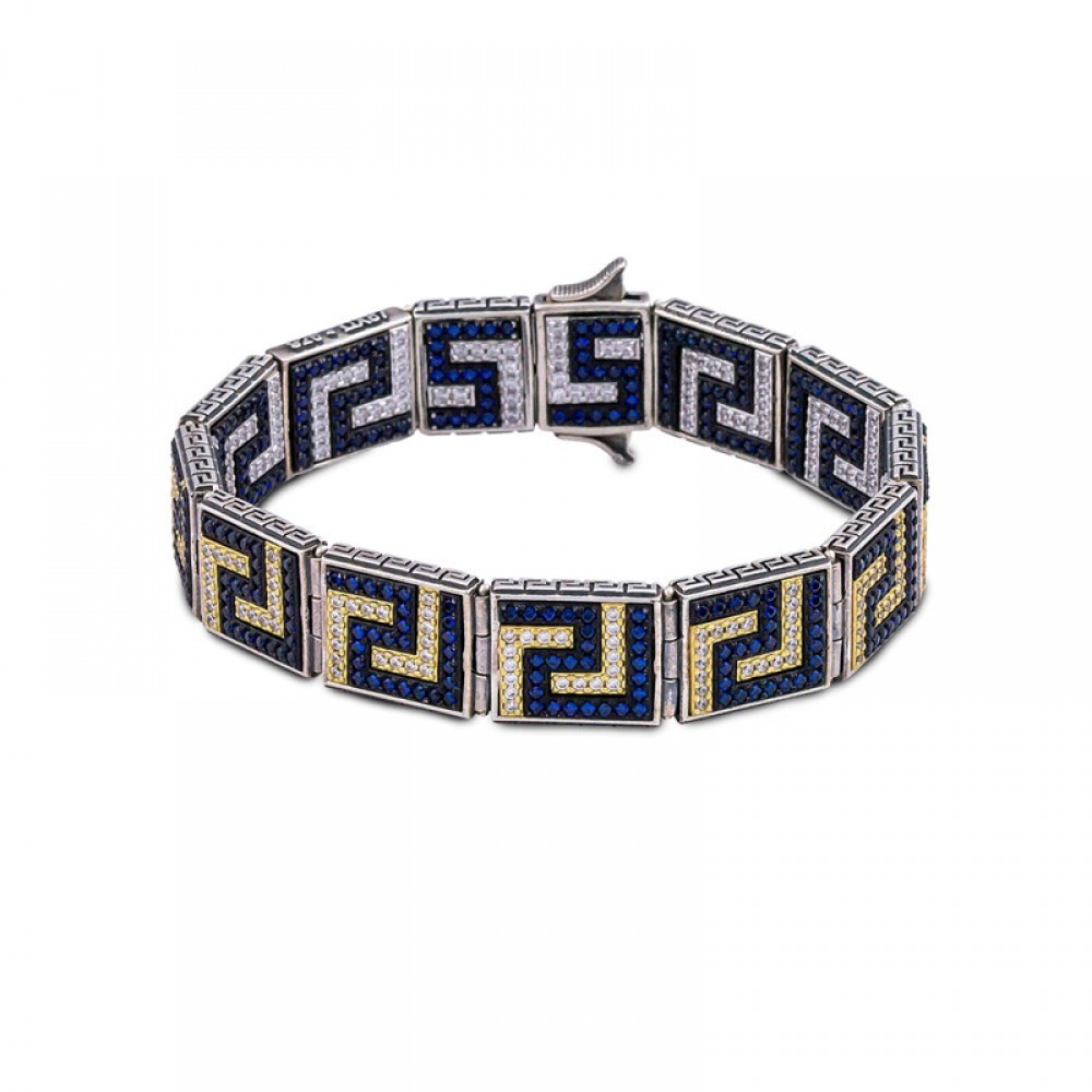 Reversible Bracelet with Zircon Stones B087-1