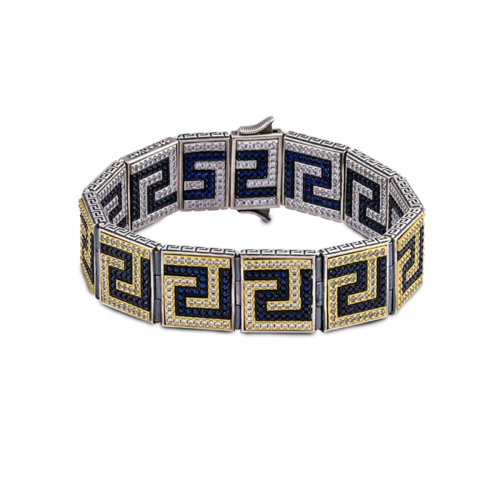 Reversible Bracelet with Zircon Stones B087