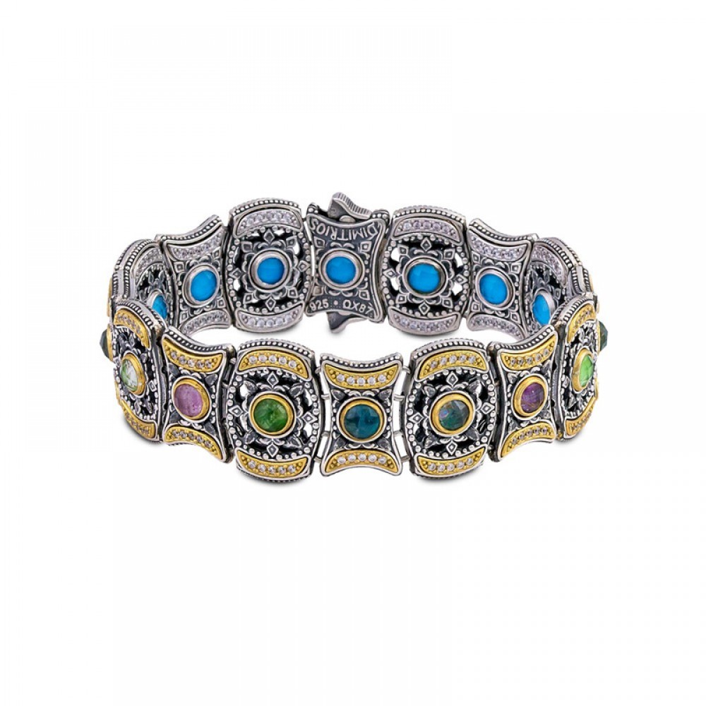 REVERSIBLE BRACELET WITH SEMIPRECIOUS STONES B093