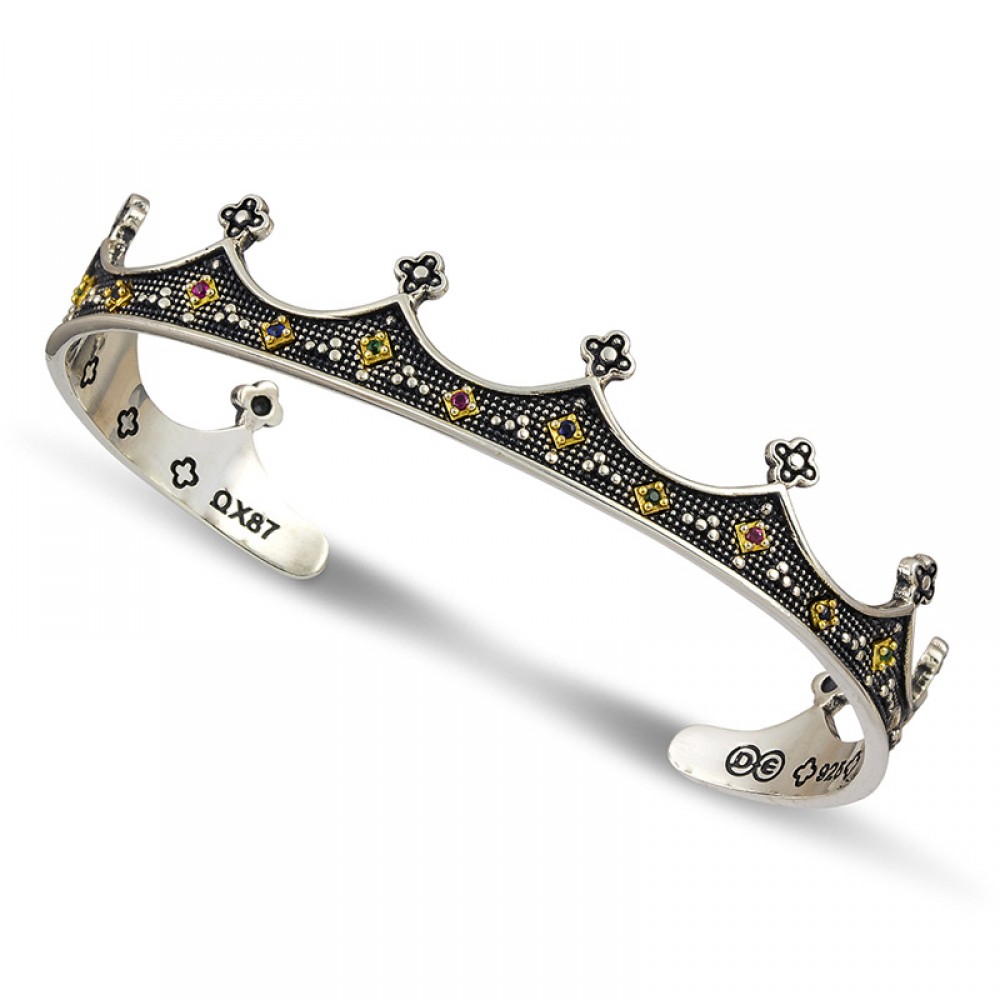 Sterling SilverBracelet with Zircon Stones B129