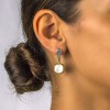 Reversible Earrings with Mother of Pearl and Swarovski Crystals S116-1