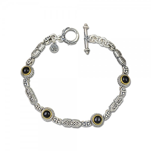 Bracelet with Βlack Οnyx B114
