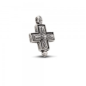 Silver and Enamel Conqueror's Cross Men's Bracelet-Dimitrios Exclusive B070