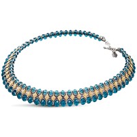 Necklace with Blue Swarovski Crystals K212