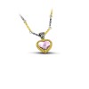Reversible Pendant Heart with Tricolour Chain and Swarovski Crystals M102