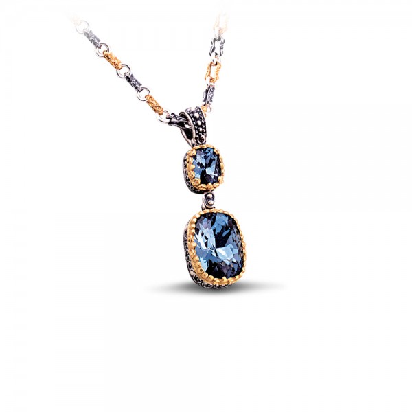 Pendant with Swarovski Crystals & Tricolour Chain M62 Pendant with Swarovski Crystals & Tricolour Chain M62