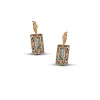Earrings with Turquoise Gemstones S79
