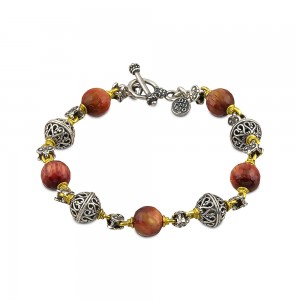 Bracelet with mineral stones B120-4