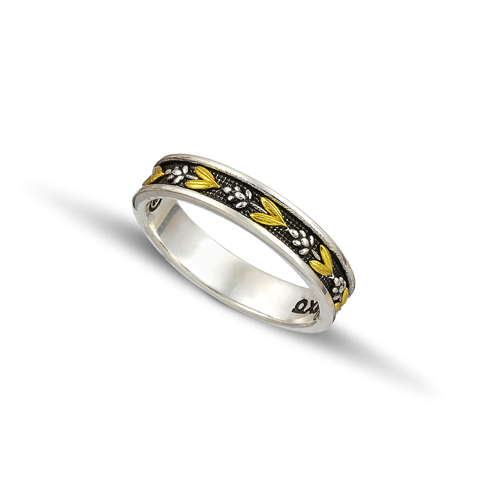 Silver Gold Wedding Rings D126